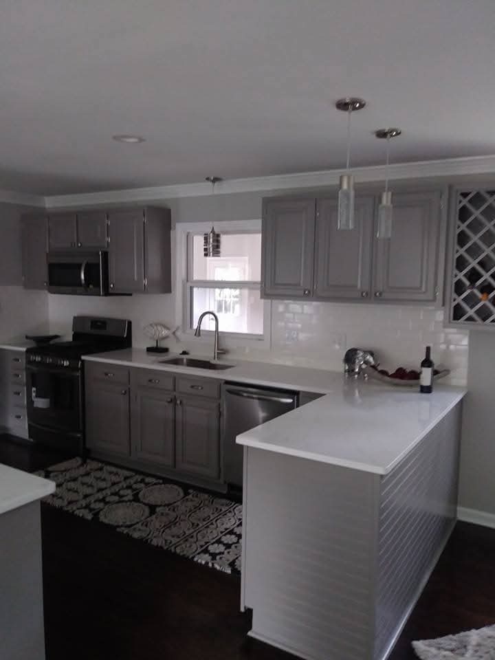 Painting cabinets and walls